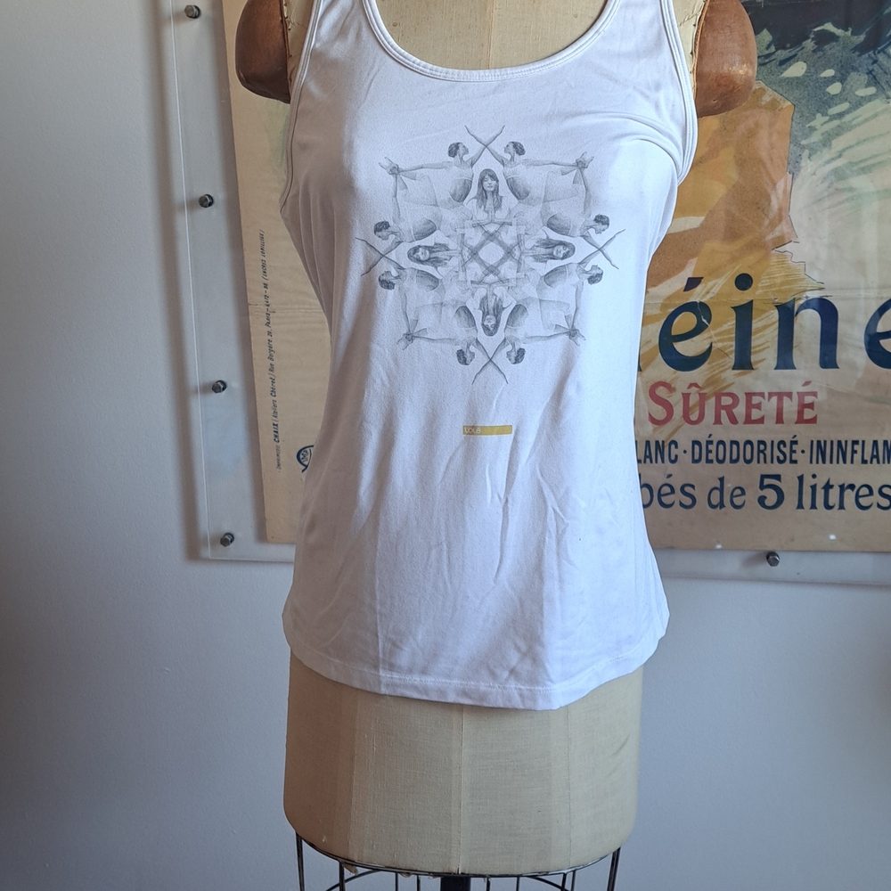 Lole White Graphic Tank Top
